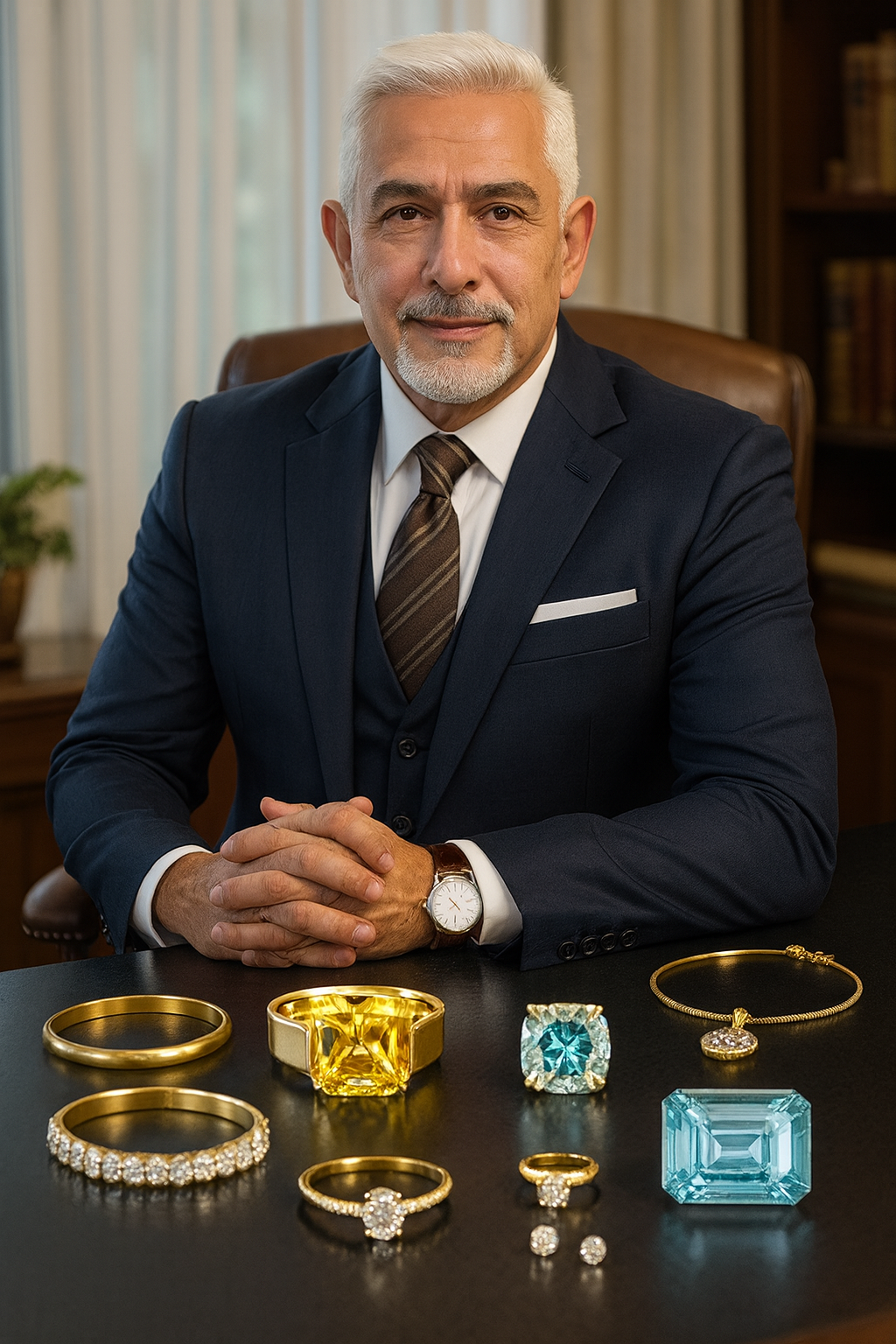 Dan Cohen with jewellery collection